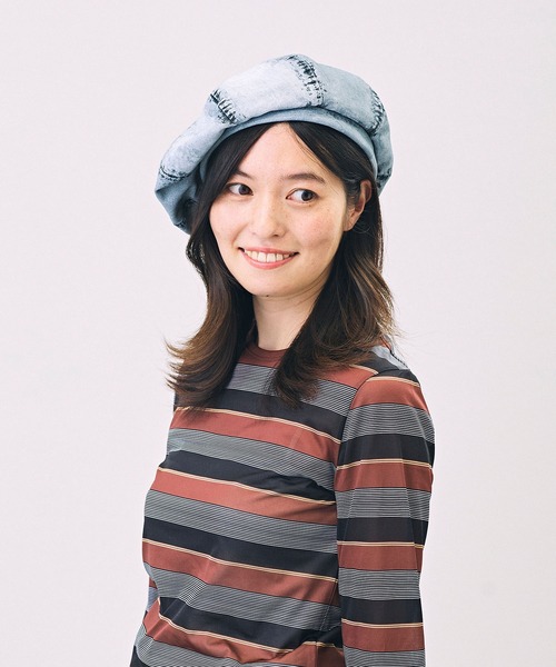 カシラ　CA4LA  帽子　ベレー帽　レトロ　アンティーク CA4LA 帽子 ベレー帽 VINTAGE PAINTED BERET メンズ レディース