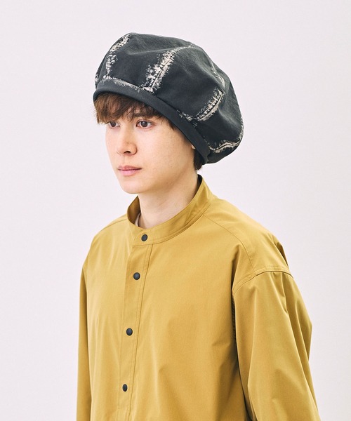 カシラ　CA4LA  帽子　ベレー帽　レトロ　アンティーク CA4LA 帽子 ベレー帽 VINTAGE PAINTED BERET メンズ レディース