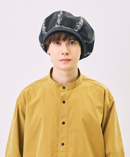 カシラ　CA4LA  帽子　ベレー帽　レトロ　アンティーク CA4LA 帽子 ベレー帽 VINTAGE PAINTED BERET メンズ レディース