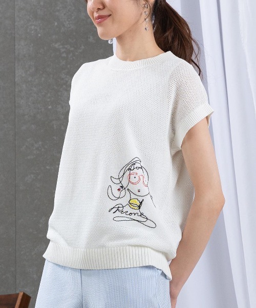 STUDIO PICONE(スタジオピッコーネ) ベスト ジレ 透かし編み STUDIO PICONE(スタジオピッコーネ) ベスト ジレ 透かし編み