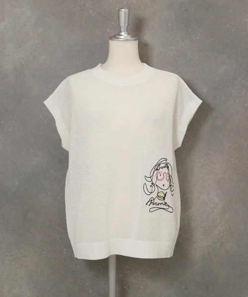 STUDIO PICONE（スタジオピッコーネ） ベスト ジレ 透かし編み刺繍