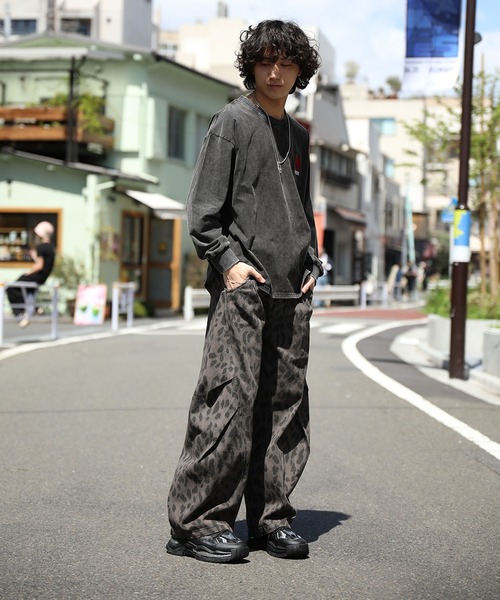 カーゴパンツ HOOK -select- レオパード柄ボリューム切り替えカーブ