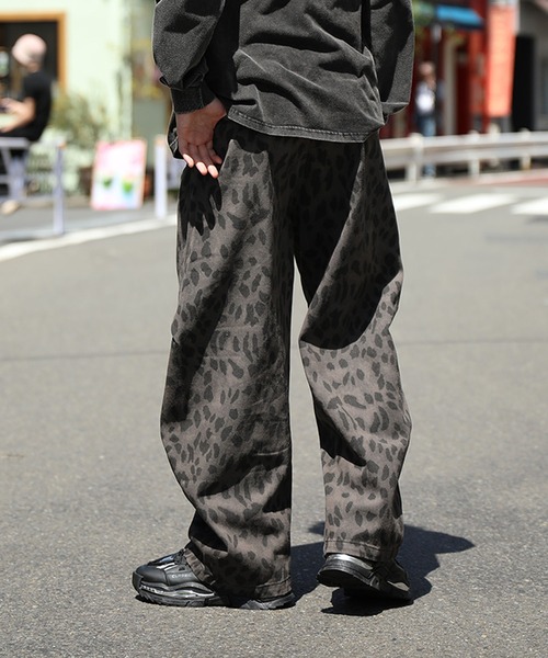 カーゴパンツ HOOK -select- レオパード柄ボリューム切り替えカーブ