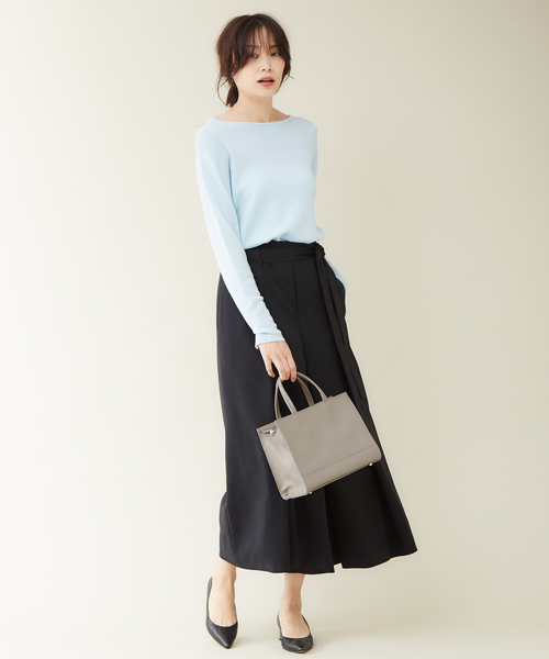 「qualite」 Vネックニット フリー サックスブルー レディース_画像5