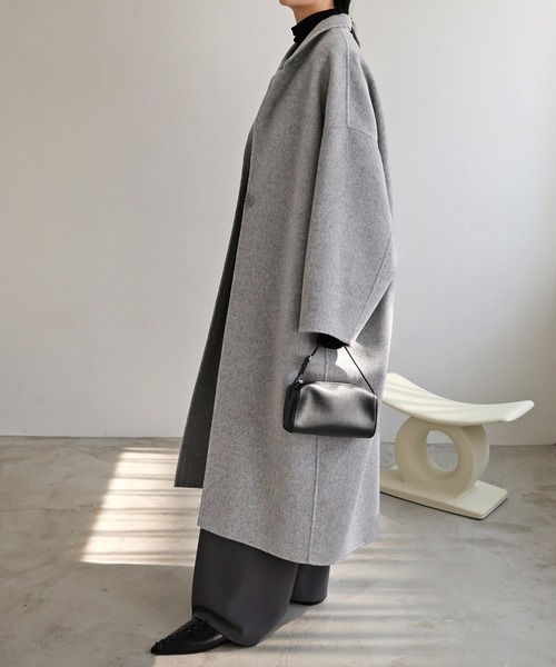 evernavy チェスターコート M ライトグレー レディース : ZOZOTOWN