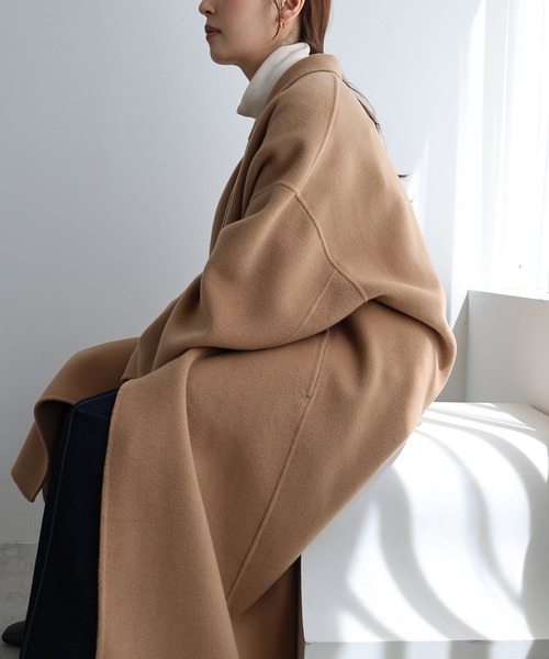 evernavy チェスターコート M ライトグレー レディース : ZOZOTOWN