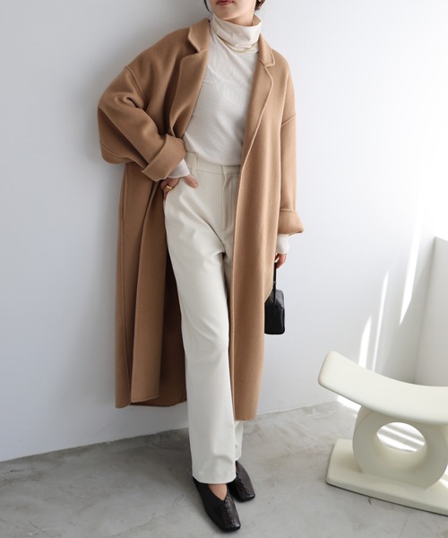 evernavy チェスターコート M ライトグレー レディース : ZOZOTOWN