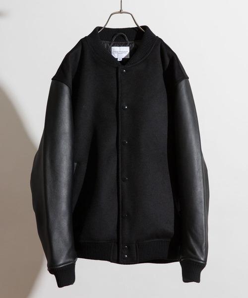 美品】アーバンリサーチ スタジャン ID 切り替え レザー ブラック L