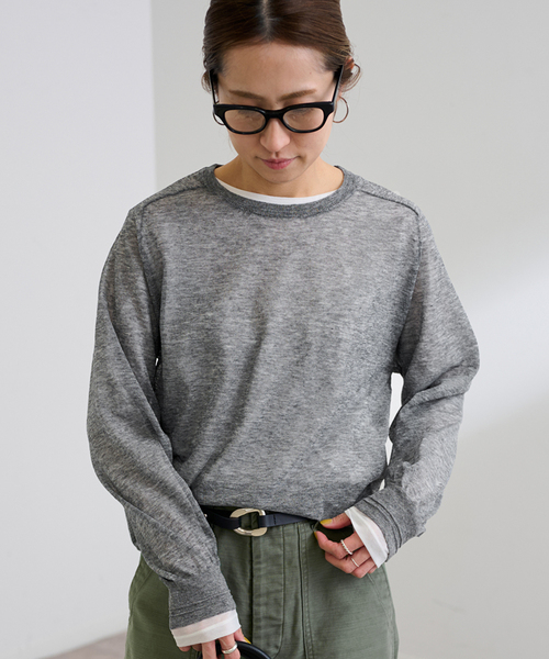 framework ラミーMIXニットロンT FRAMeWORK ニット セーター ラミーMIXニットロンT レディース