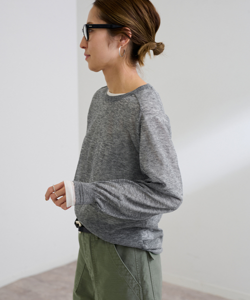 FRAMeWORK・フレームワーク ラミーMIXニットロンT FRAMeWORK ニット セーター ラミーMIXニットロンT レディース