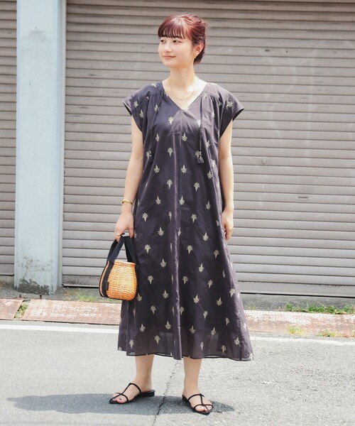 B：MING by BEAMS ワンピース インド 総刺繍 ワンピース（S〜M