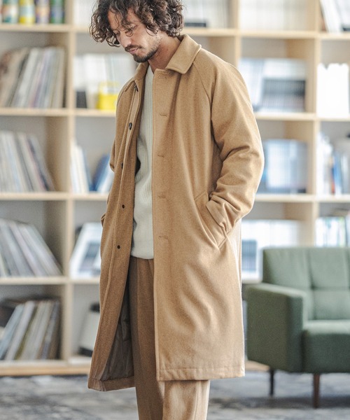 CAMBIO（カンビオ） ステンカラーコート L チャコール メンズ