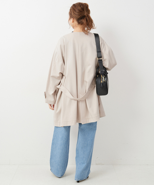 超美品！スピックアンドスパン ノーカラーコート Spick and Span スパックアンドスパン】#ノーカラーコート