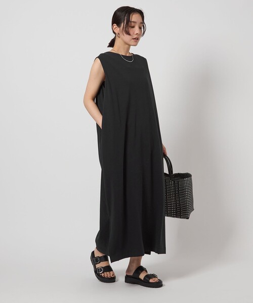 【未使用新品】green label relaxing ノースリーブ ワンピース 新品 グリーンレーベルリラクシング フォルム ノースリーブ