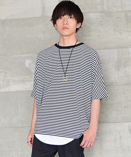 ドルマンスリーブ Tシャツ 半袖白黒 MinoriTY（マイノリティ） tシャツ 「MinoriTY」TRドルマンスリーブ