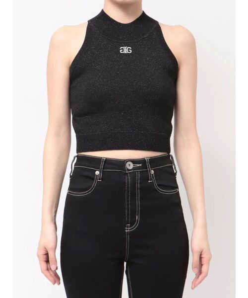 GYDA GGロアメスリ ニット トップス 完売品 ジェイダ GYDA GG PATTERNアメスリニット トップス （ブラック