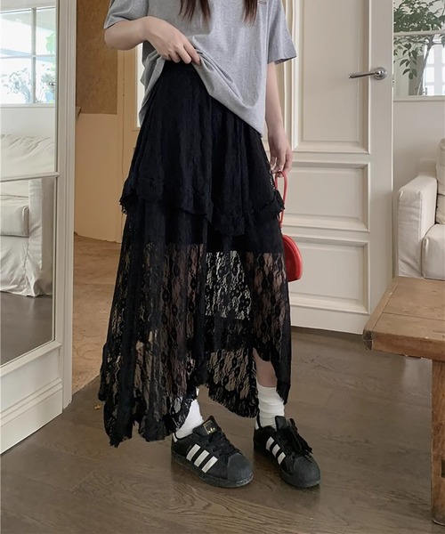 THE TOE♡Wadden Skirt レースロングスカート MAISON DE THERESE（メゾン ド テレーズ） スカート フレンチ風 ハイ