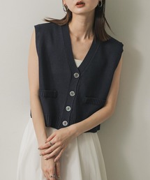 ベスト ジレ フロントボタンクロップドセーター レディース｜ZOZOTOWN Yahoo!店