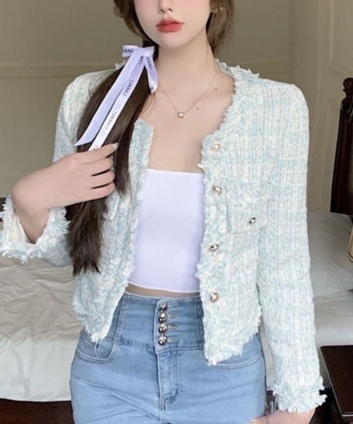 Beststore（ベストストア） ジャケット ノーカラージャケット ツイード