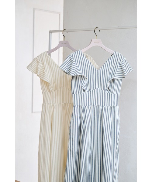 Her lip to ワンピース Kerry Striped Ruffle Dress : ZOZOTOWN