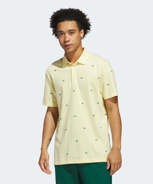 金*F様 adidas golf メンズポロシャツ 半袖 adidas ポロシャツ オリジナルスゴルフ モノグラム 半袖シャツ