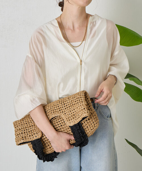 Jena espace merveilleux ゴブランジャケット　新品 Jena espace merveilleux コート アウター バックラッフル