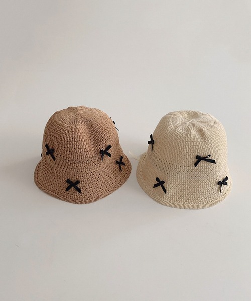 CERCA 帽子 ハット lulunoix/リボン 麦わら バケットハット N15415