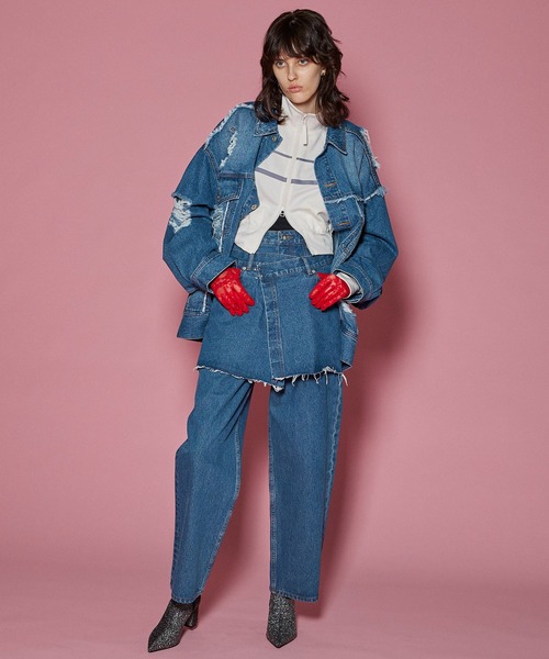 カラーデニムパンツ【MAISON SPECIAL/メゾンスペシャル】　サイズ38 MAISON SPECIAL ジーンズ デニム デニムパンツ Colored Denim