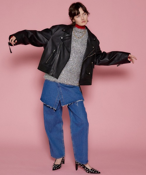 MAISON SPECIAL 「MAISON SPECIAL」 デニムパンツ 38 ブラック