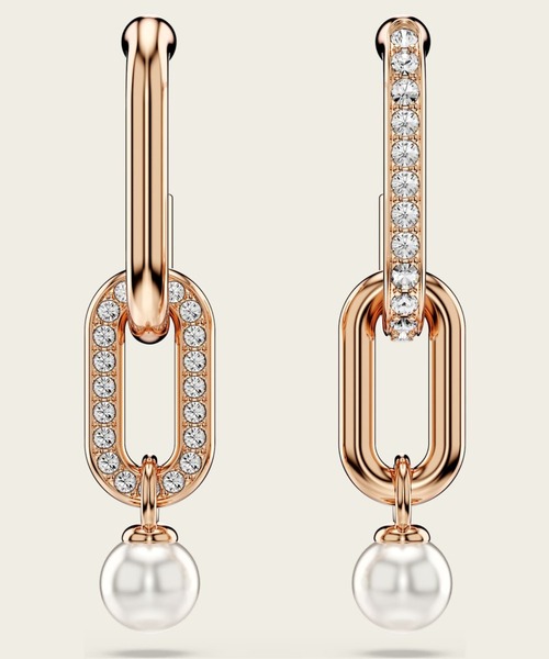 美品 パールクリスタルドロップピアス SWAROVSKI ピアス 「公式」「スワロフスキー」Sublima ドロップ