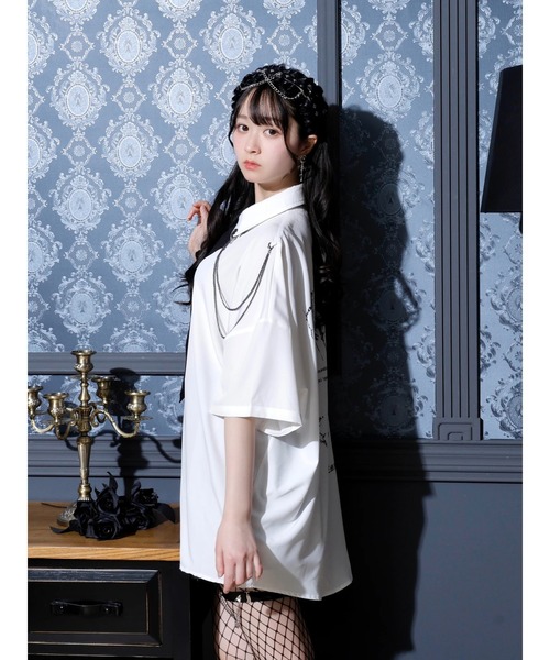 NOEMIE（ノエミー） ブラウス シャツ ネクタイ付きユニセックス5分袖