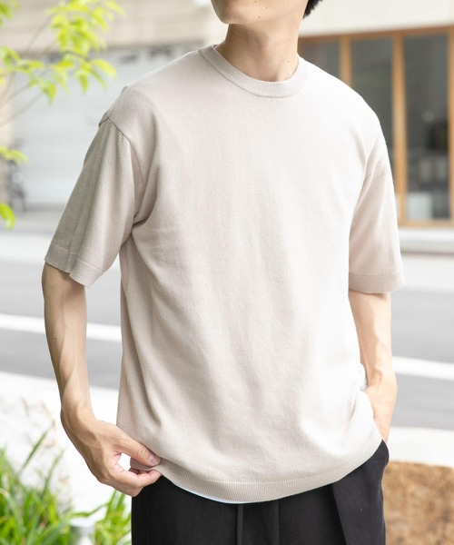 ITEMS URBANRESEARCH セーター ニット コットンリネンクルー