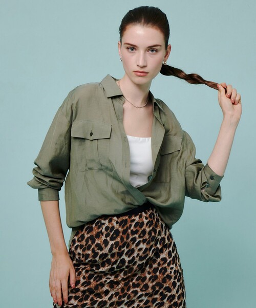 サファリシャツ レディース（レディースシャツ、ブラウス）｜トップス