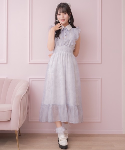 hariiart様レッドヴァレンティノ　ワンピース　タック　フリルスリーブ hariiart様レッドヴァレンティノ ワンピース タック フリル
