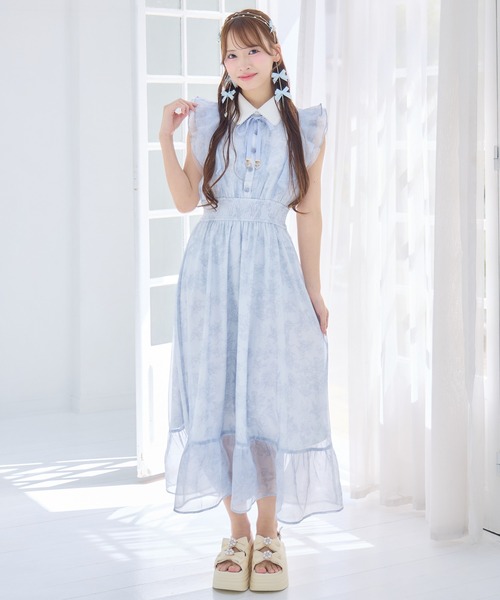 ROJITA（ロジータ） ワンピース フリルスリーブ花柄ロングワンピース