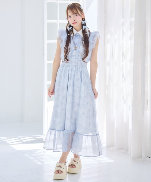 ROJITA（ロジータ） ワンピース フリルスリーブ花柄ロングワンピース