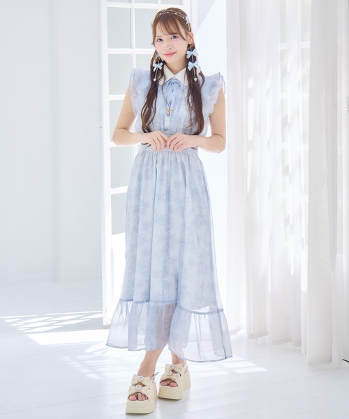 ROJITA（ロジータ） ワンピース フリルスリーブ花柄ロングワンピース