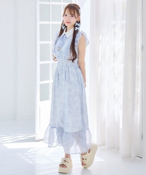 ROJITA（ロジータ） ワンピース フリルスリーブ花柄ロングワンピース