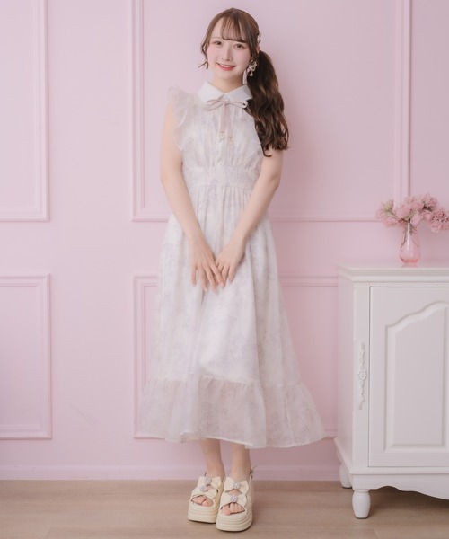 ROJITA（ロジータ） ワンピース フリルスリーブ花柄ロングワンピース