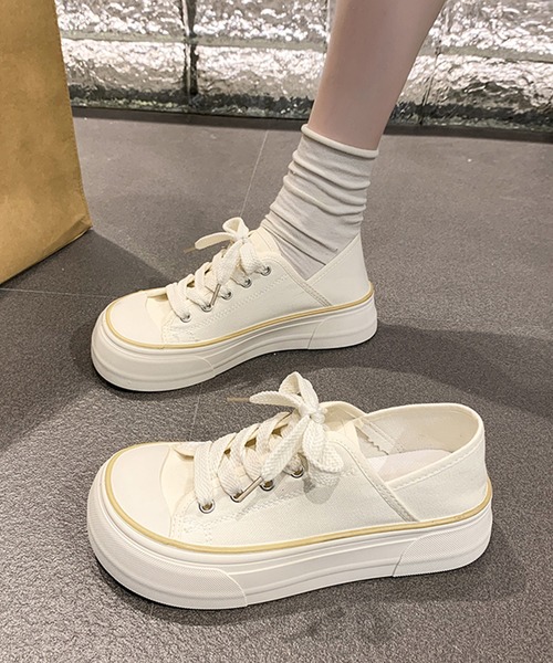 Lace Ladies（レースレディース） スニーカー ラウンドトゥ 厚底