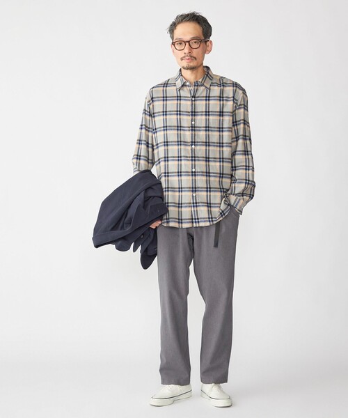 SHIPS（シップス） シャツ SHIPS: BEZ レギュラーカラー ネル チェック