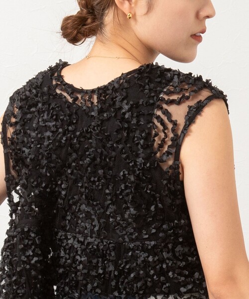 ノーリーズ（NOLLEY’S）/フラワーチュールティアードブラウス NOLLEY'S（ノーリーズ） ブラウス シャツ フラワーチュールティアード