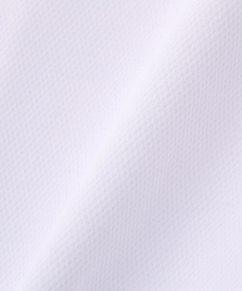 【ホワイト】Wメッシュ アセイヤーン半袖ハイネックシャツ <EARLY AUTUMN> (MENS) PING APPAREL｜Wメッシュ アセイヤーン半袖ハイネックシャツ <EARLY
