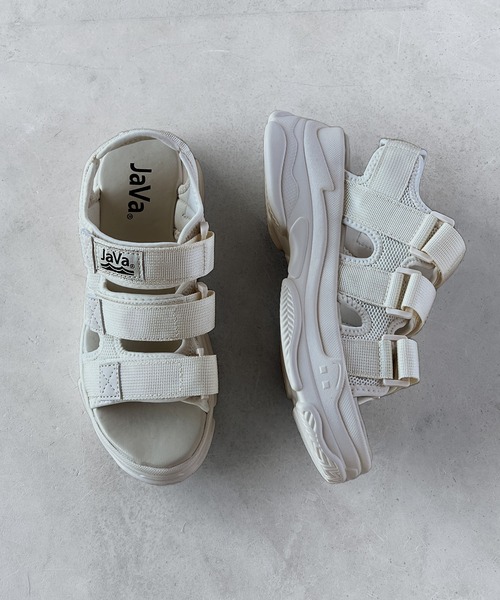 「Java」 フラットサンダル 22.5cm ブラック レディース_画像7