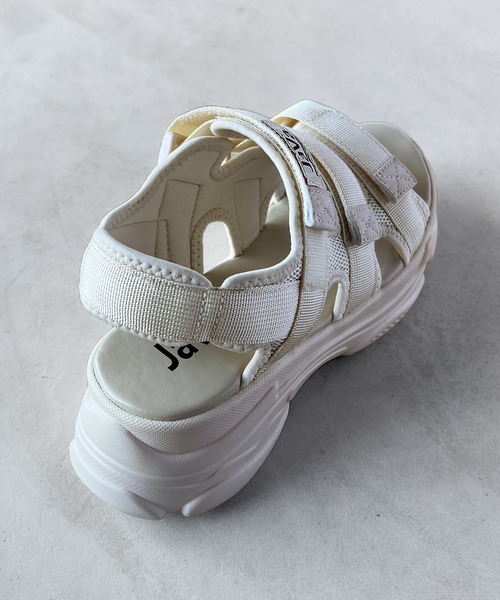 「Java」 フラットサンダル 22.5cm ブラック レディース_画像9