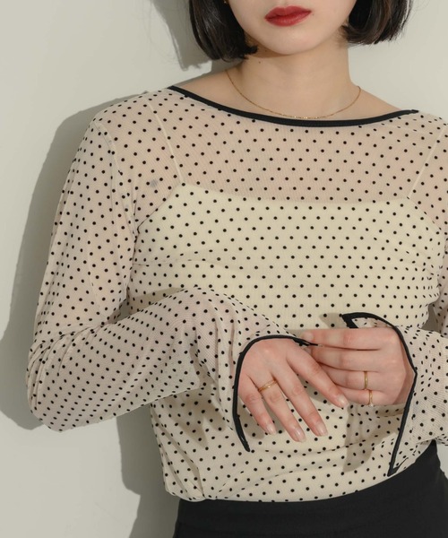 NEUNA（ヌナ） tシャツ シアードットトップス レディース : ZOZOTOWN