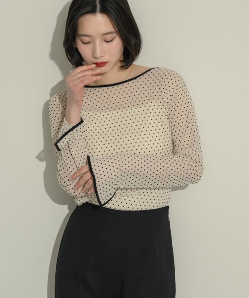 NEUNA tシャツ シアードットトップス レディース : ZOZOTOWN