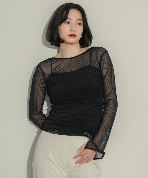 NEUNA（ヌナ） tシャツ シアードットトップス レディース : ZOZOTOWN