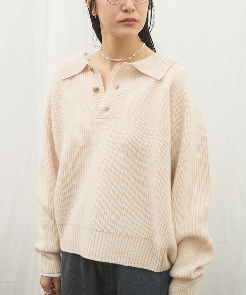 fig London（フィグロンドン） ニット セーター _AIR WOOL polo