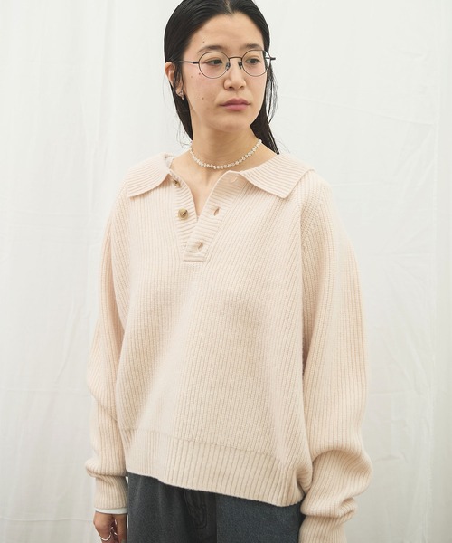 fig London（フィグロンドン） ニット セーター _AIR WOOL polo